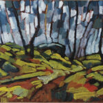 Mousses — forêt d'hiver . huile sur bois . 24x31cm . Vendu / Sold / Verkauft