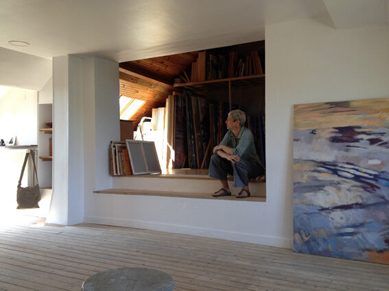 Claire Bianchi dans son atelier . Photo Pascal Pinon